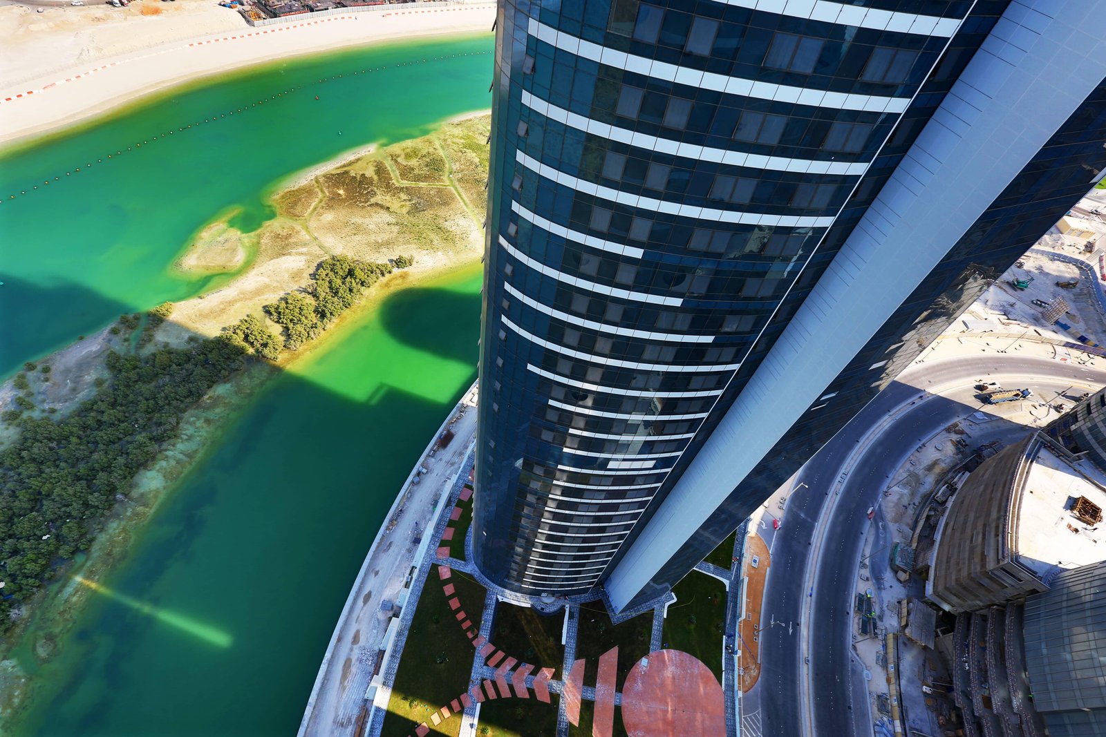 Exterior view of Hydra Avenue Al Reem Island luxury towers showcasing waterfront apartments and modern architecture in Abu Dhabi City of Lights